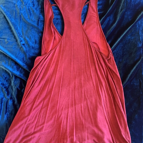 NWOT Free People Distressed Pink Racerback Tank S - Picture 2 of 4